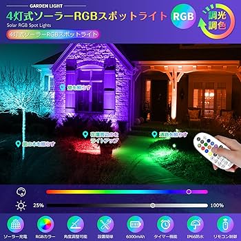 Amazon.co.jp : MEIKEE ソーラー ガーデンライト スポットライト
